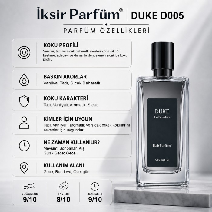 D005 Erkek Parfüm EDP 50 ml - Tatlı Aromatik