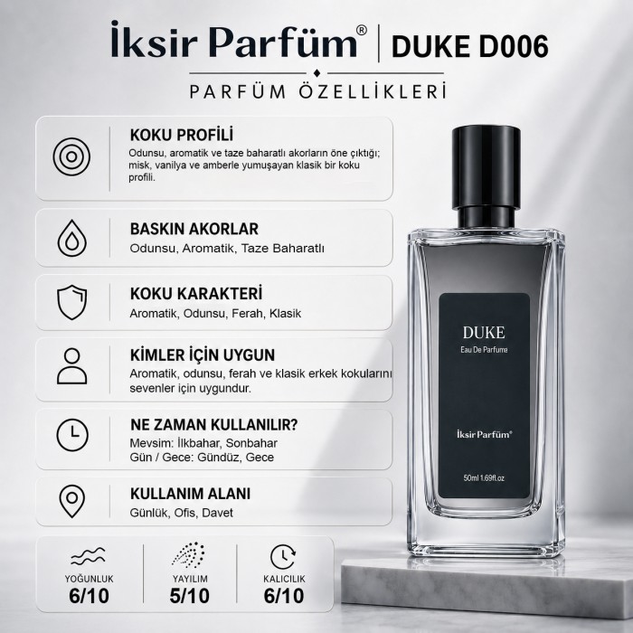 D006 Erkek Parfüm EDP 50 ml - Odunsu Aromatik