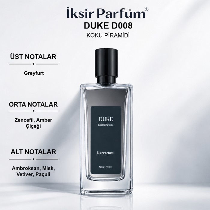 D008 Erkek Parfüm EDP 50 ml - Narenciye Amber