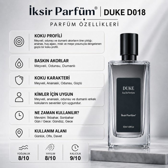 D018 Erkek Parfüm EDP 50 ml - Meyveli Şipre