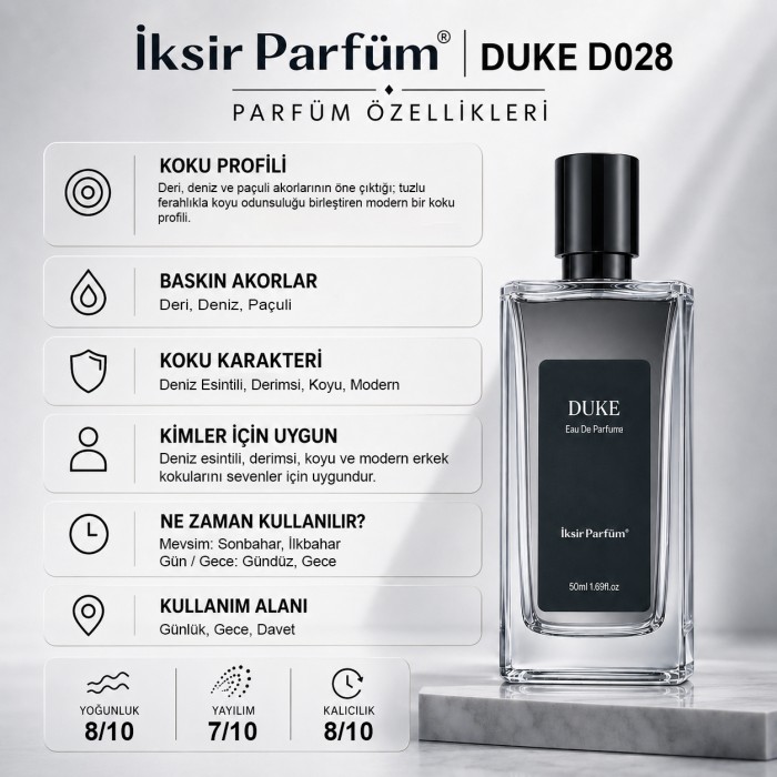 D028 Erkek Parfüm EDP 50 ml - Deniz Deri