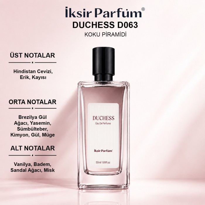 D063 Kadın Parfüm EDP 50 ml - Badem Vanilya