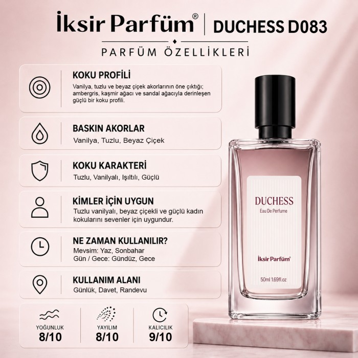 D083 Kadın Parfüm EDP 50 ml - Tuzlu Vanilya