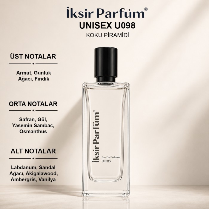 U098 Unisex Parfüm EDP 50 ml - Fındıklı Gül