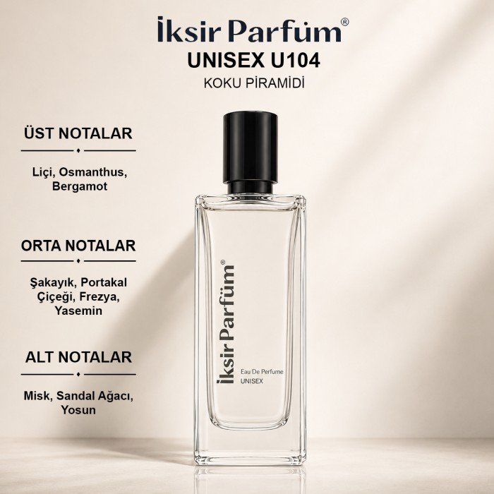 U104 Unisex Parfüm EDP 50 ml - Meyveli Beyaz Çiçek