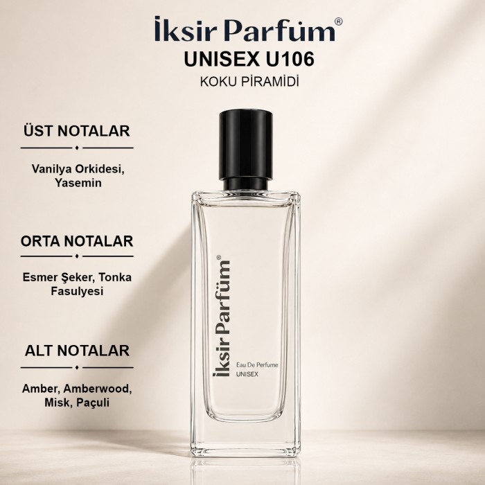 U106 Unisex Parfüm EDP 50 ml - Esmer Şeker Vanilya