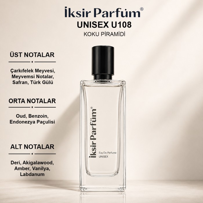 U108 Unisex Parfüm EDP 50 ml - Marakujalı Deri Oud