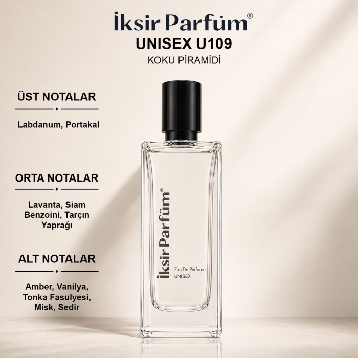 U109 Unisex Parfüm EDP 50 ml - Amber Vanilya