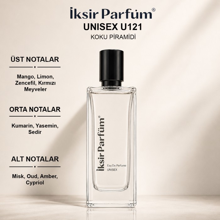 U121 Unisex Parfüm EDP 50 ml - Mangolu Oud