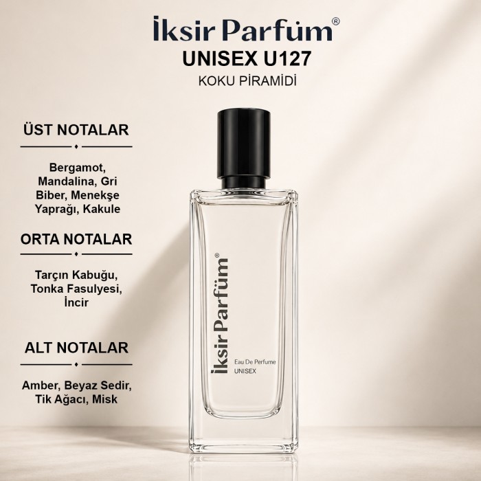 U127 Unisex Parfüm EDP 50 ml - Tarçınlı Odunsu Gurme